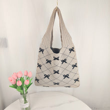 Load image into Gallery viewer, Knitted Bag Bow Bag
