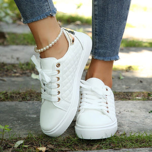 Simple Solid Color Casual Sneakers