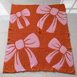 Half-Fleece Bow Blanket