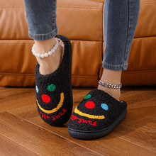 Load image into Gallery viewer, Smile Printed Sherpa Home Slippers
