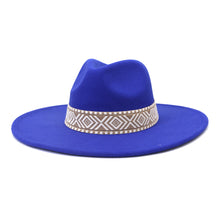 Load image into Gallery viewer, Flat Brim Straight Brim Jazz Hat
