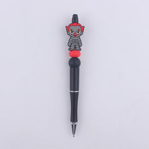 Halloween Pumpkin Spider Silicone Beaded Pen(MOQ:3)