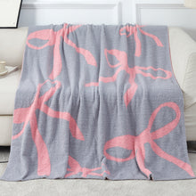 Load image into Gallery viewer, Half-Fleece Bow Blanket
