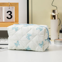 Load image into Gallery viewer, Bow Large Capacity Hand-held Cosmetic Bag
