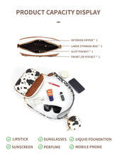 Load image into Gallery viewer, Cow Print Crossbody Bag
