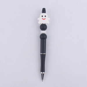 Halloween Pumpkin Spider Silicone Beaded Pen(MOQ:3)