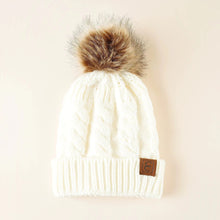 Load image into Gallery viewer, Fur Ball Knitted Hat
