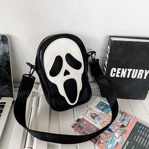 Wacky Ghost Skull Crossbody Bag