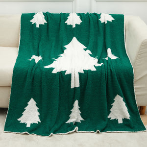 Chrismas Theme Half-Fleece Blanket