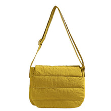 Load image into Gallery viewer, Solid Minimalist Foldover Puffer Crossbody Bag
