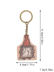 Western Farm Style Wooden Keychain