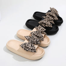 Load image into Gallery viewer, EVA Leopard Bow Sandals
