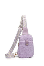 Load image into Gallery viewer, Plush Crossbody Bag With Colorful Shoulder Straps
