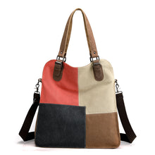 Load image into Gallery viewer, Vintage Colorblock Tote Bag
