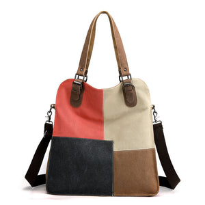 Vintage Colorblock Tote Bag