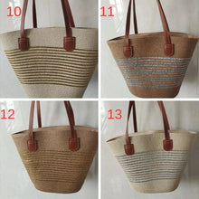 Load image into Gallery viewer, Straw Woven Striped Vacation One Shoulder Bag
