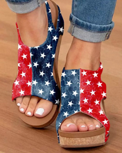 Load image into Gallery viewer, Independence Day Flag Pattern Sandals
