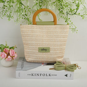 Custom Straw Tote Bag