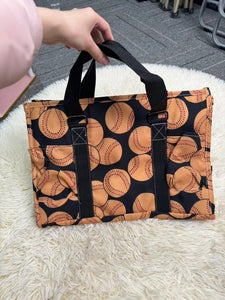 Softball Canvas Ladies Tote Travel Bag