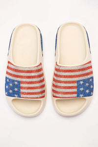 American Flag Thick Sole Slippers