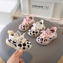 Load image into Gallery viewer, Leopard Knit Toddler Shoes
