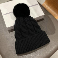 Load image into Gallery viewer, Winter Cashmere Wool Padded Thickened Women&#39;s Hat
