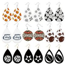 Load image into Gallery viewer, Baseball Volleyball Old Leather Earrings/For 3
