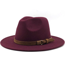 Load image into Gallery viewer, Hat Suede Belt Woolen Hat
