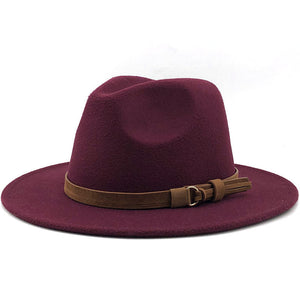 Hat Suede Belt Woolen Hat