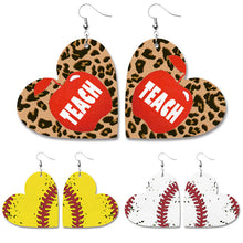 Load image into Gallery viewer, Baseball Volleyball Old Leather Earrings/For 3
