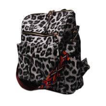 Load image into Gallery viewer, Leather Backpack With Colored Shoulder Straps - KOC
