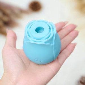 Silicone Rose Toy-Sky Blue
