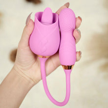 Load image into Gallery viewer, Rose Toy Tongue With Fingerprint Vibrator-Light Purple
