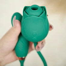 Load image into Gallery viewer, Rose Toy With Fingerprint Vibrator-Green
