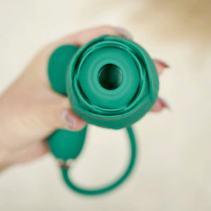 Rose Toy With Fingerprint Vibrator-Green