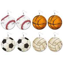 Load image into Gallery viewer, Baseball Volleyball Old Leather Earrings/For 3
