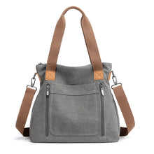 Load image into Gallery viewer, Ladies Large Capacity Canvas Bag-gray
