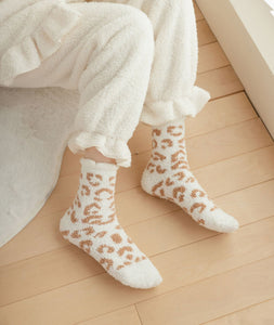 Leopard Coral Fleece Socks|12pc