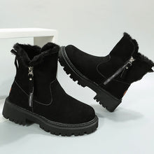 Load image into Gallery viewer, Faux Fur Zipped Boots-Black
