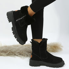 Load image into Gallery viewer, Faux Fur Zipped Boots-Black
