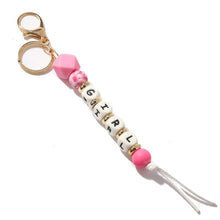 Load image into Gallery viewer, Alphabet Silicone Bead  Keychain|2pc
