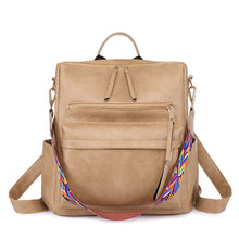 Load image into Gallery viewer, Leather Backpack With Colored Shoulder Straps - KOC
