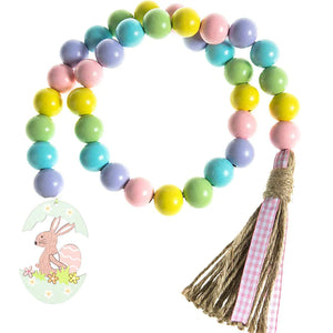 Easter Wood Bead Garland