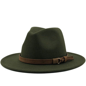 Hat Suede Belt Woolen Hat