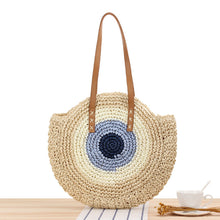 Load image into Gallery viewer, Ladies woven beach straw bag - KOC
