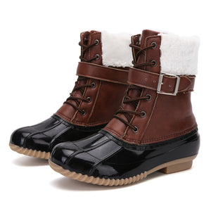 Anti-Slip Plush Boot for Outdoor-Brown
