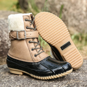 Anti-Slip Plush Boot for Outdoor-Beige