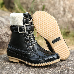 Anti-Slip Plush Boot for Outdoor-Black