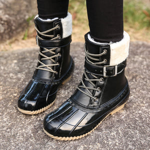 Anti-Slip Plush Boot for Outdoor-Black