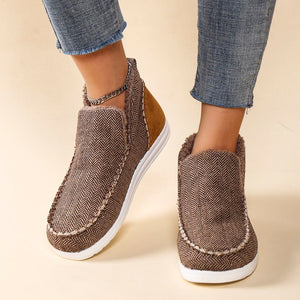 Vegan Leather Casual Style Slip-on Shoes